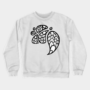 Cool Looking Bird Feather Doodle Art Crewneck Sweatshirt